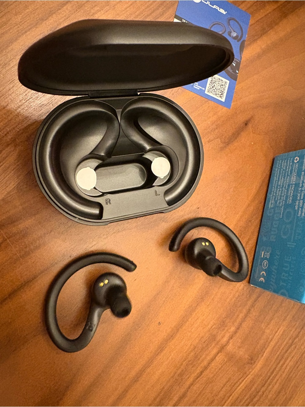 Black Wireless Earbuds with Charging Case
